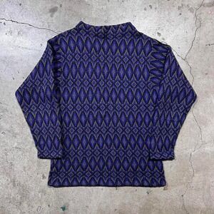 Vintage Diamond Knit Wool Sweater Size Large